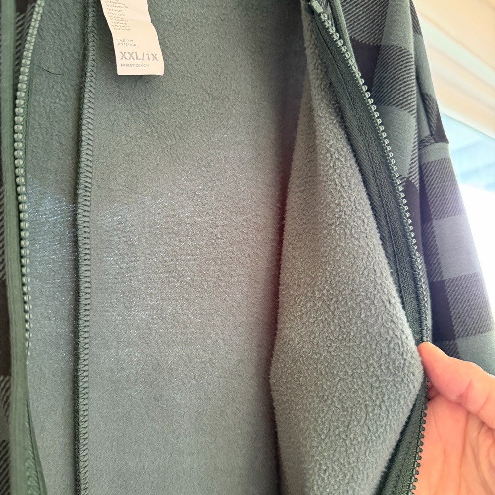 Fabletics Black and Green Checkered Onesie - Picture 3 of 4